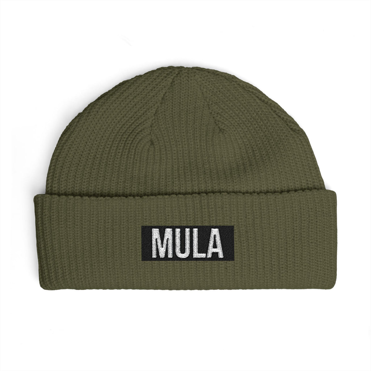 MULA Cuff Beanie — Embroidered Bold Logo