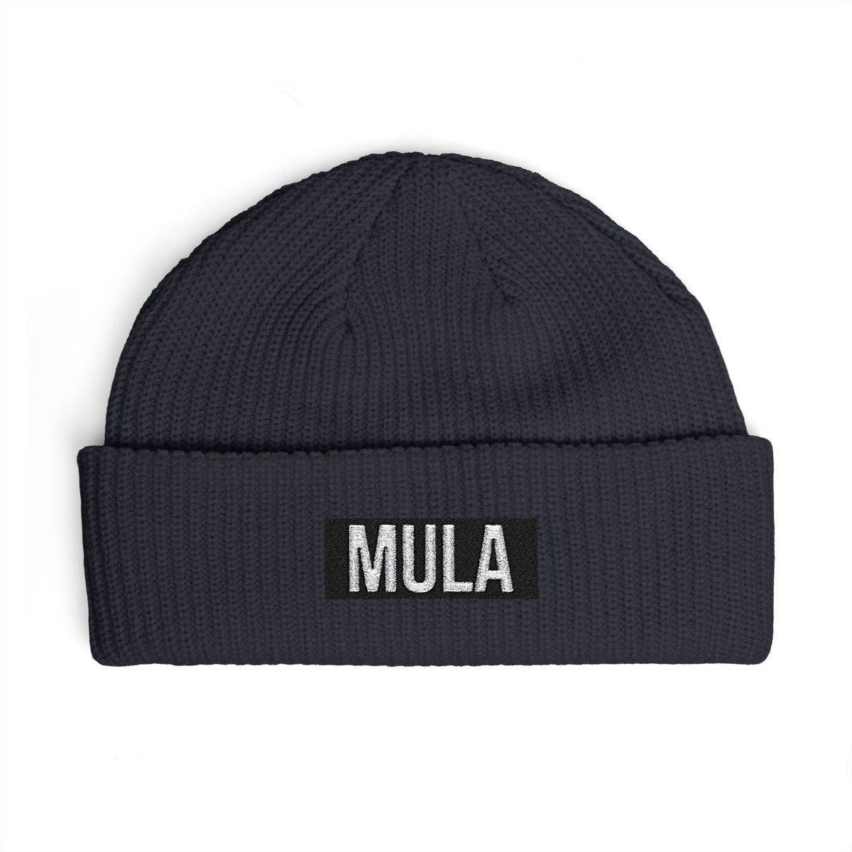 MULA Cuff Beanie — Embroidered Bold Logo