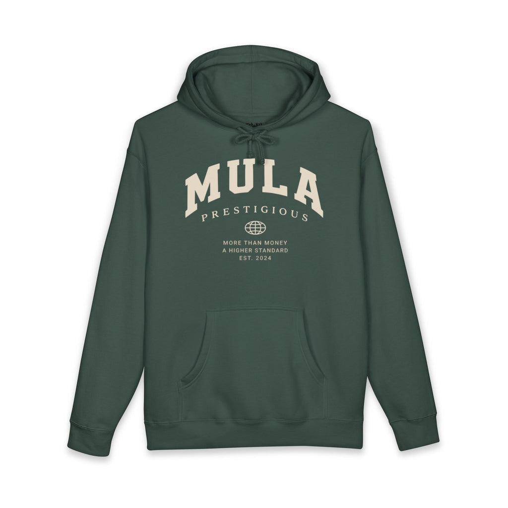 The Mula Prestige Hoodie – Minimal Beige Logo Pullover