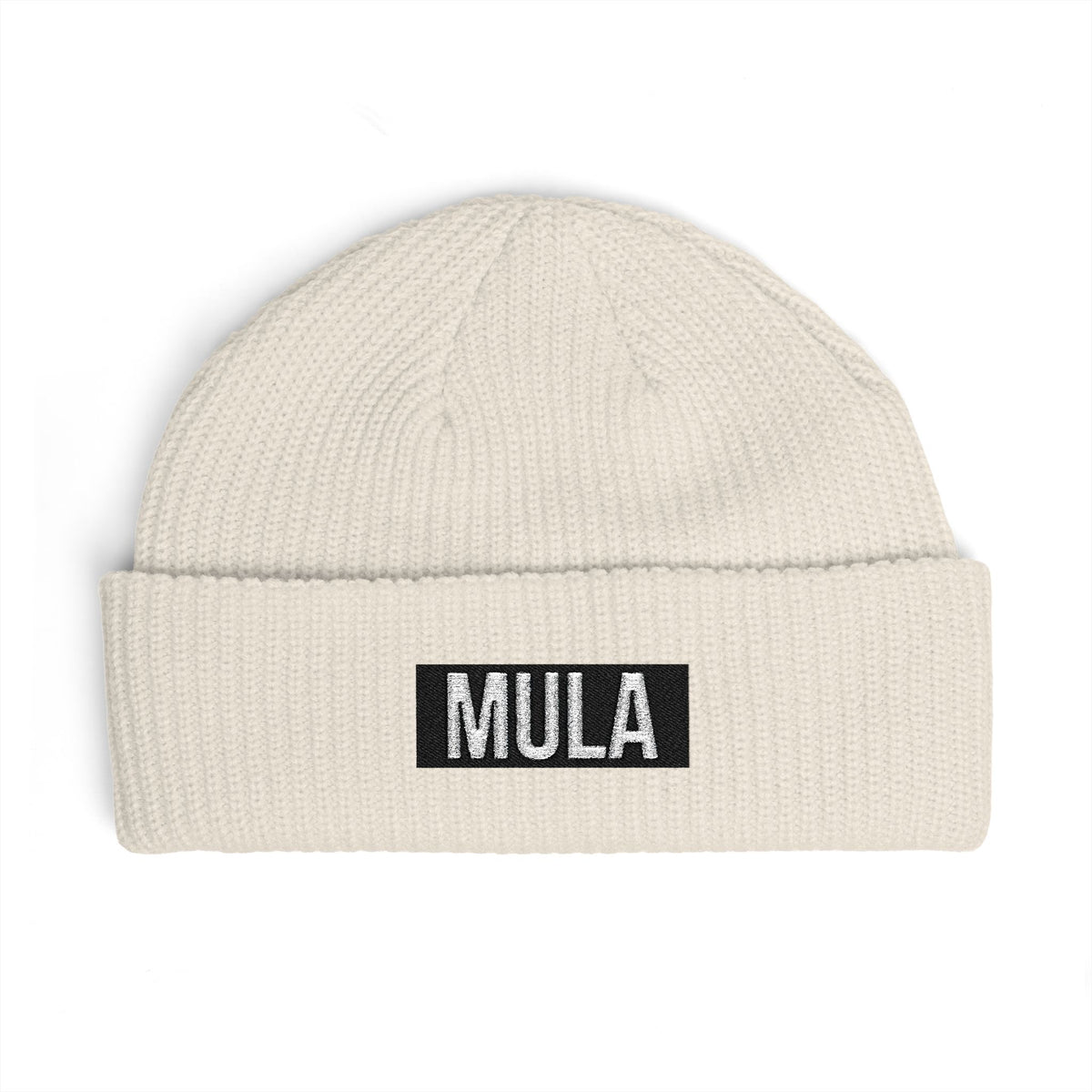MULA Cuff Beanie — Embroidered Bold Logo