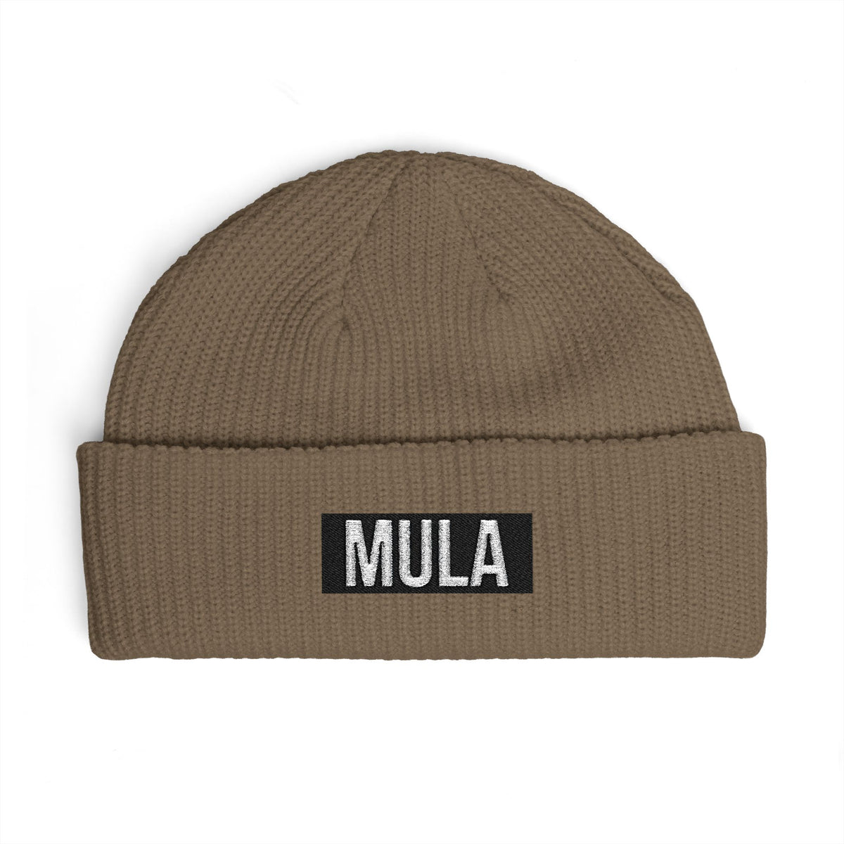 MULA Cuff Beanie — Embroidered Bold Logo