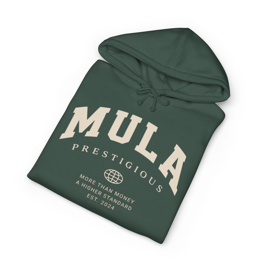 The Mula Prestige Hoodie – Minimal Beige Logo Pullover