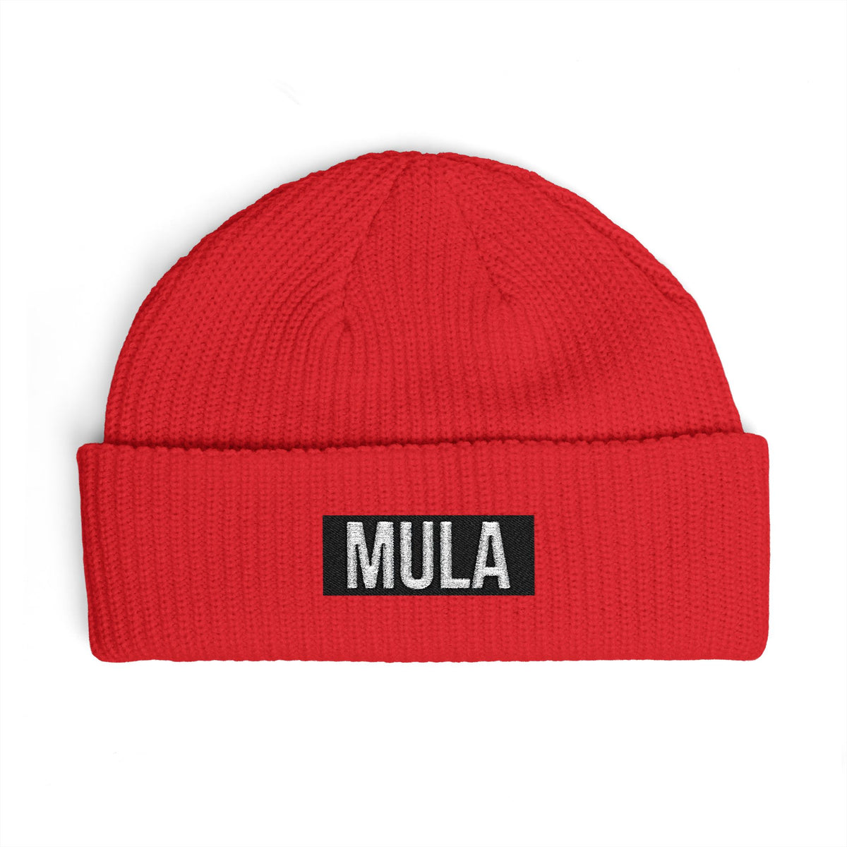 MULA Cuff Beanie — Embroidered Bold Logo