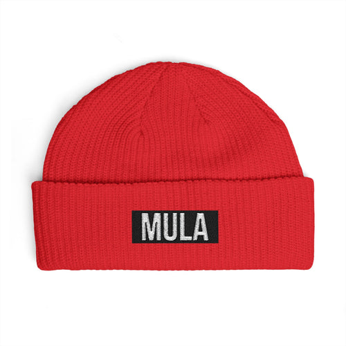 MULA Cuff Beanie — Embroidered Bold Logo