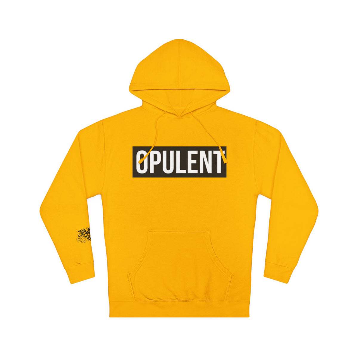 Opulent Logo Hoodie — Bold Box-Logo Streetwear Pullover