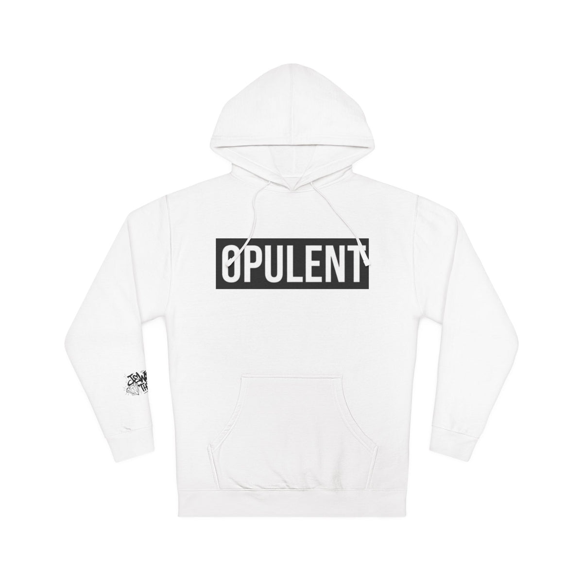 Opulent Logo Hoodie — Bold Box-Logo Streetwear Pullover