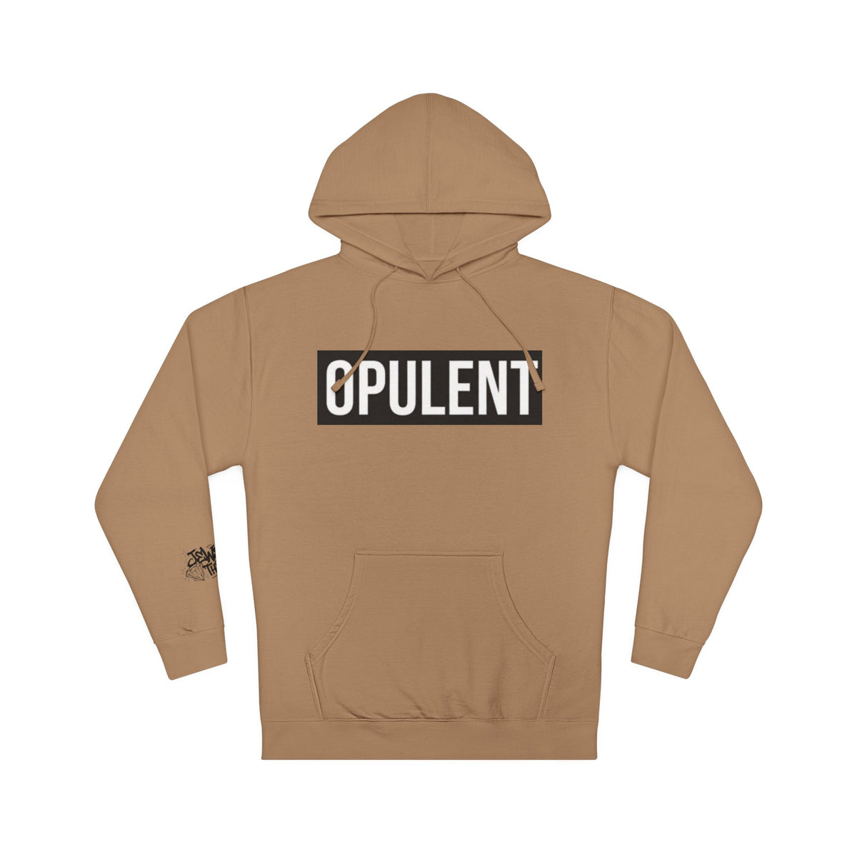 Opulent Logo Hoodie — Bold Box-Logo Streetwear Pullover