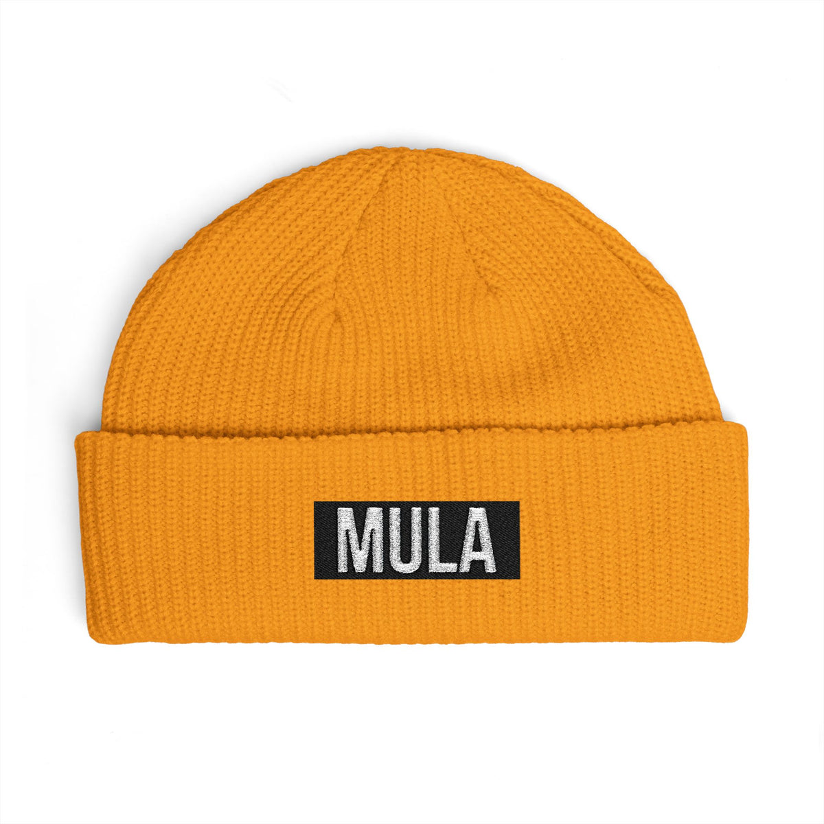 MULA Cuff Beanie — Embroidered Bold Logo