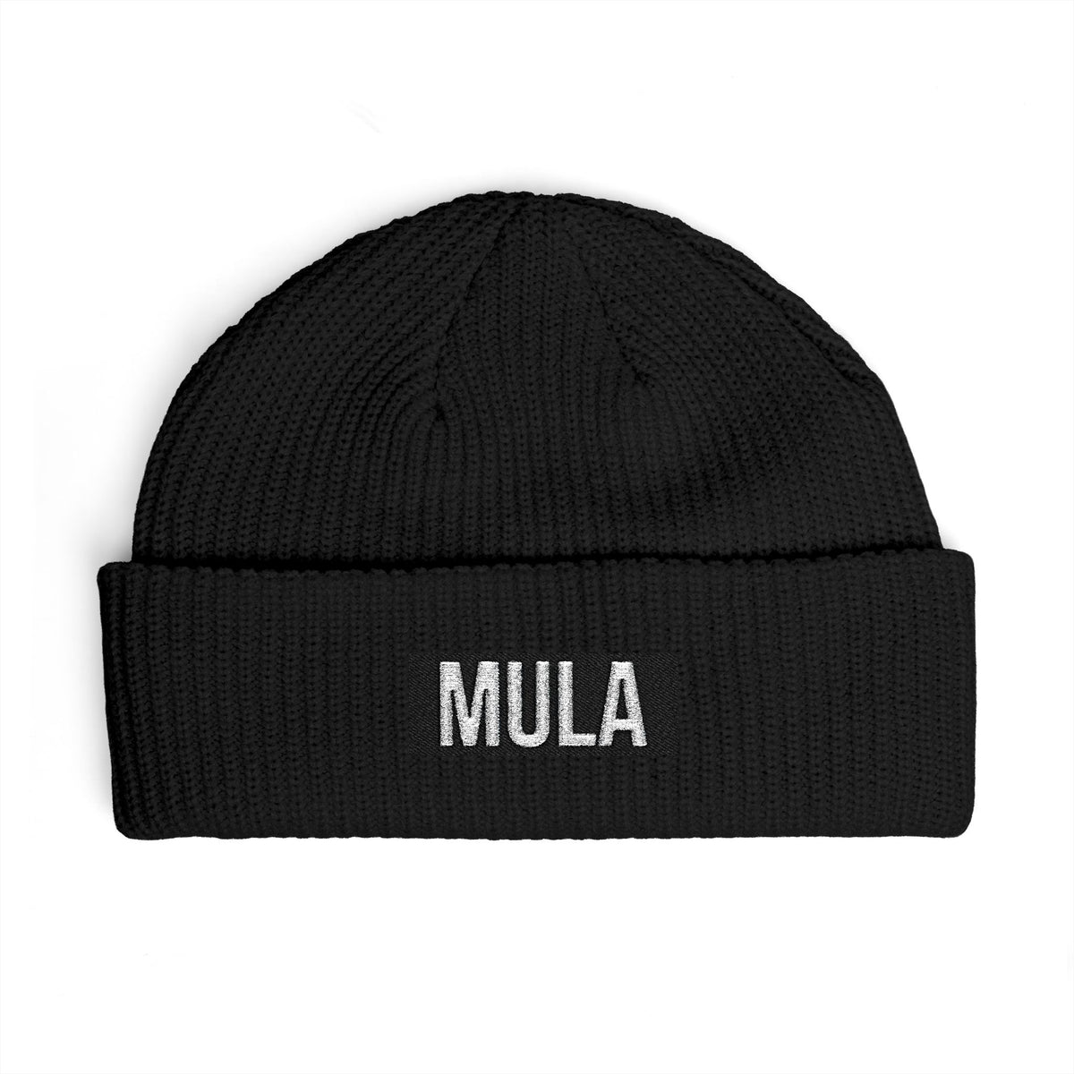 MULA Cuff Beanie — Embroidered Bold Logo